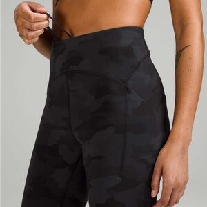 Lululemon High-Waist Camo Performance Leggings - Black